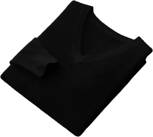 100% Merino Wool Sweaters for Men Jumpers Winter Stylish V-Neck Woolen Knitted Pullovers