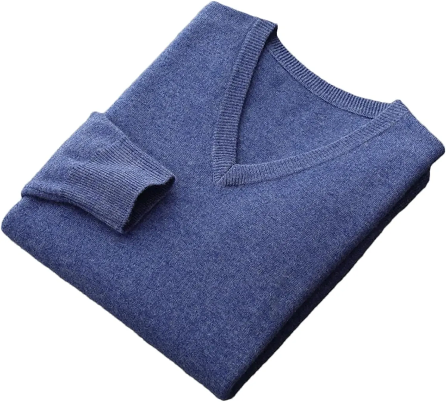 100% Merino Wool Sweaters for Men Jumpers Winter Stylish V-Neck Woolen Knitted Pullovers