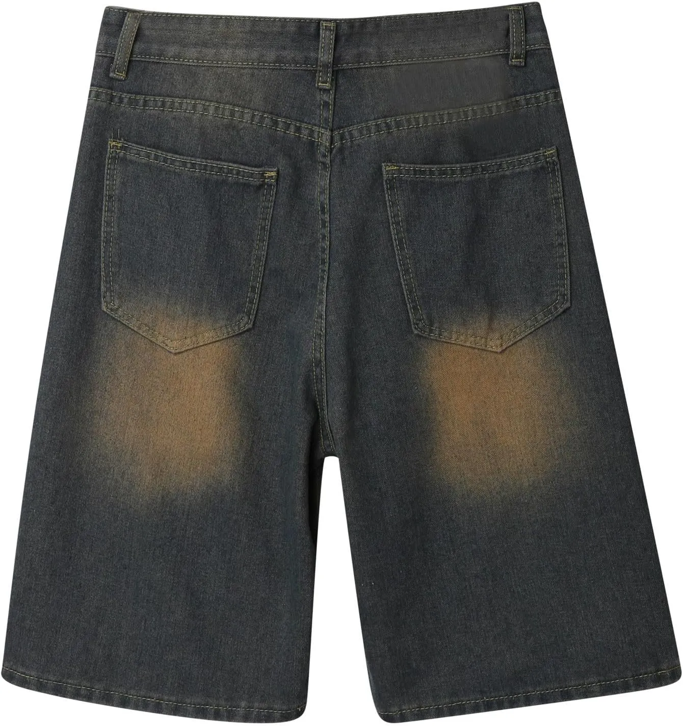 Baggy Jean Shorts for Men Jorts Casual Loose Fit Long Denim Shorts Wide Leg Y2K Hip Hop Streetwear Clothes