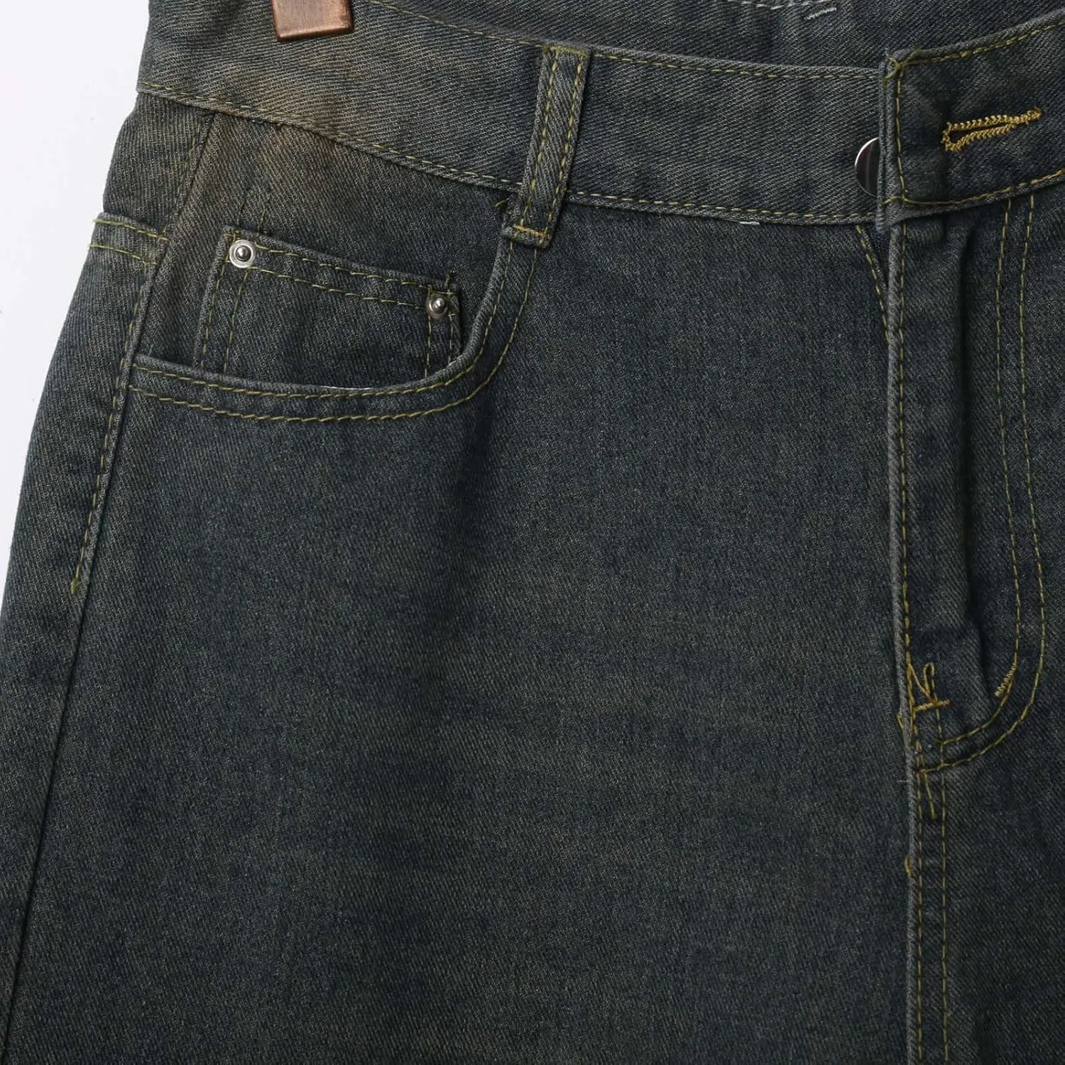 Baggy Jean Shorts for Men Jorts Casual Loose Fit Long Denim Shorts Wide Leg Y2K Hip Hop Streetwear Clothes