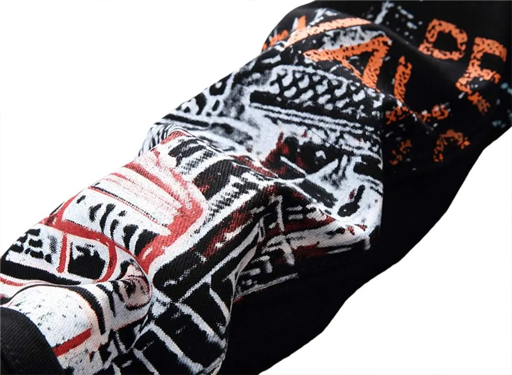 Baylvn Men's Casual Printed Slim Fit Jeans Skinny Denim Pants