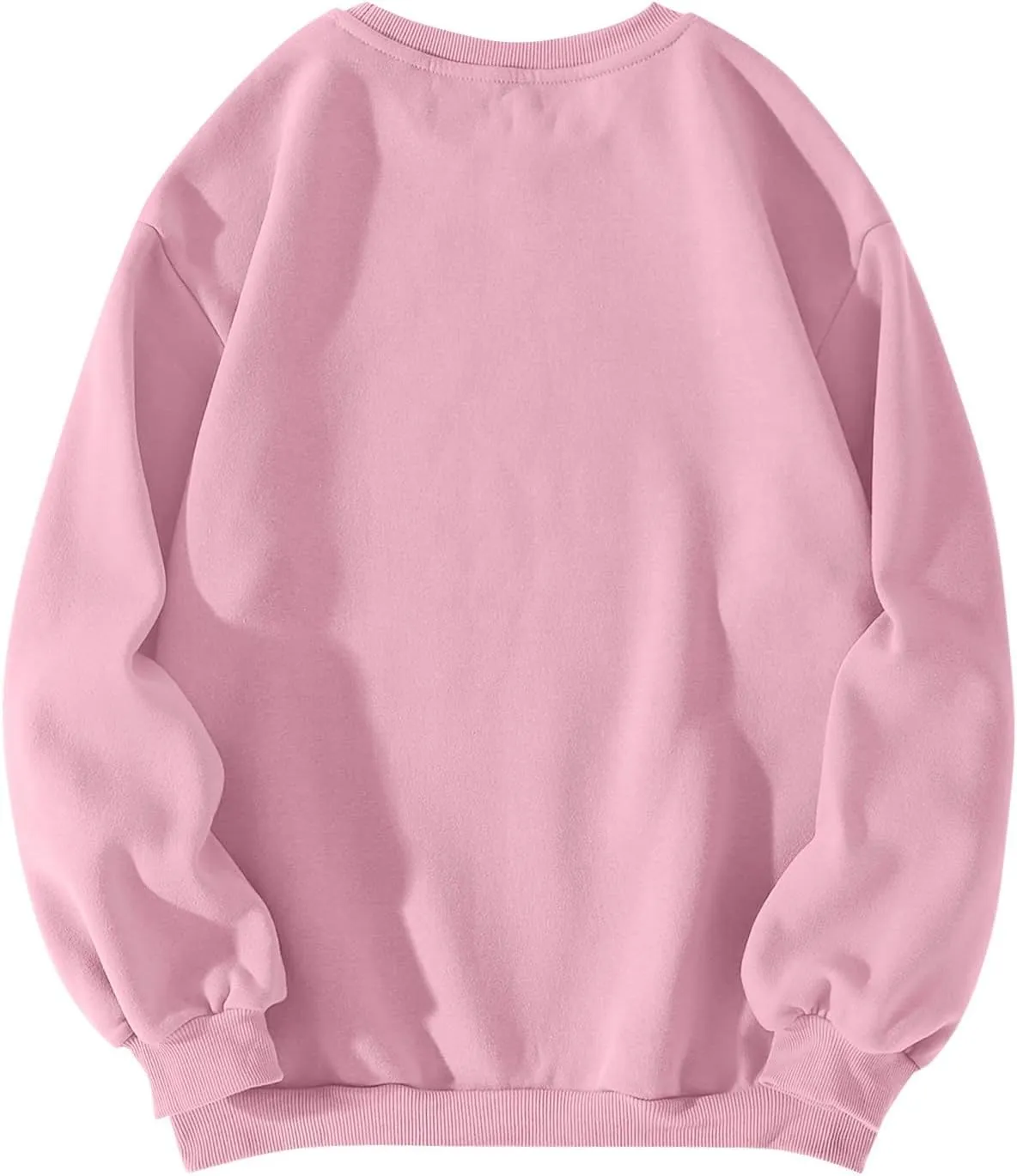 Bow Print Crewneck Sweatshirts Women Baggy Comfy Casual Fleece Oversized Sweatshirts Trendy Valentines Pullover Tops