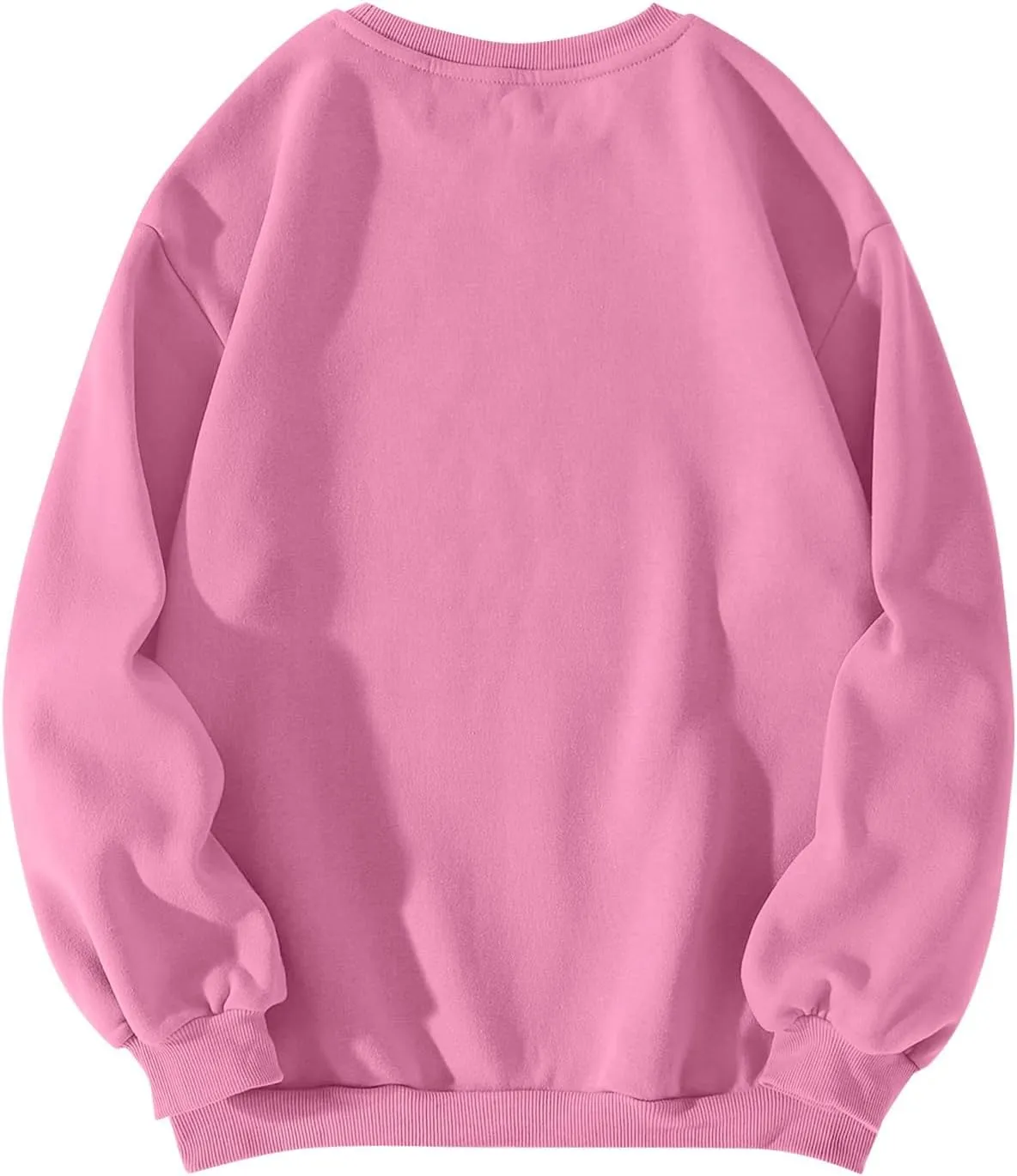 Bow Print Crewneck Sweatshirts Women Baggy Comfy Casual Fleece Oversized Sweatshirts Trendy Valentines Pullover Tops