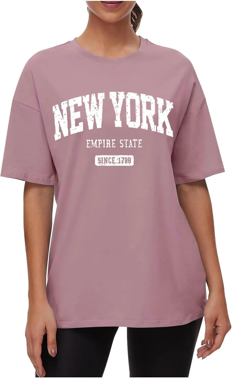 California Letter Print for Women Oversized Letter Print T Shirts Crewneck Graphic Short Sleeve Tees