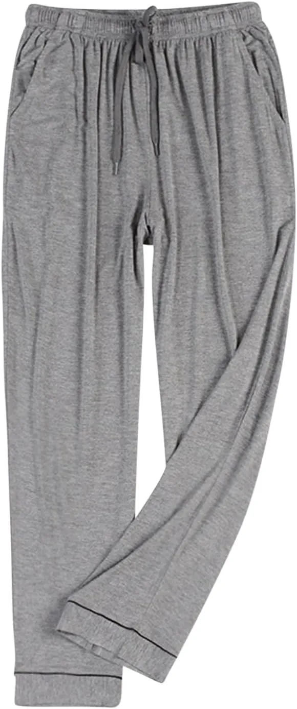 Cambkatl Men's Comfy Pajama Pants Loose Drawstring Lounge Pants Soft Modal Sleepwear Bottom with Pockets