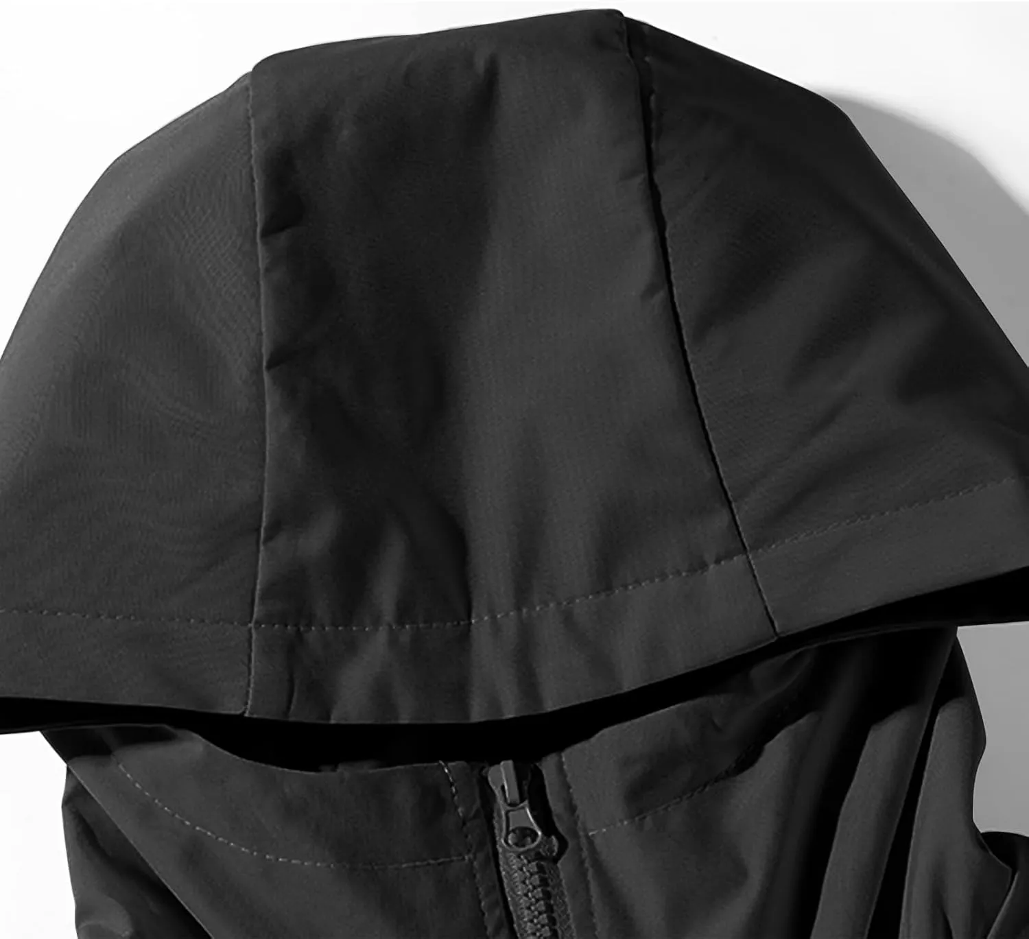 Cambkatl Men's Lightweight Windbreaker Jacket Loose Fit Outdoor Long Sleeve Full Zip Hoodies for Running Cycling Hiking Golf