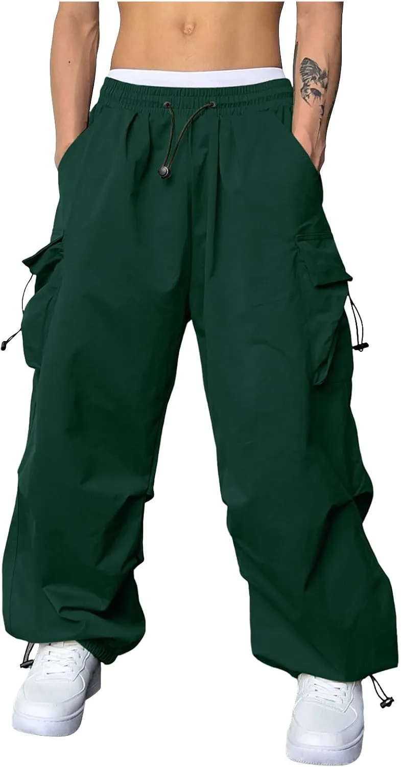 Cargo Pants for Men Casual Lightweight Drawstring Waist Pant Outdoor Pants with Multiple Pockets