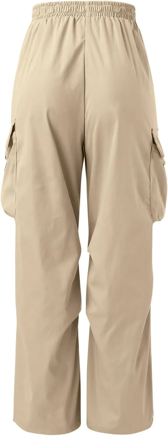 Cargo Pants for Men Casual Lightweight Drawstring Waist Pant Outdoor Pants with Multiple Pockets