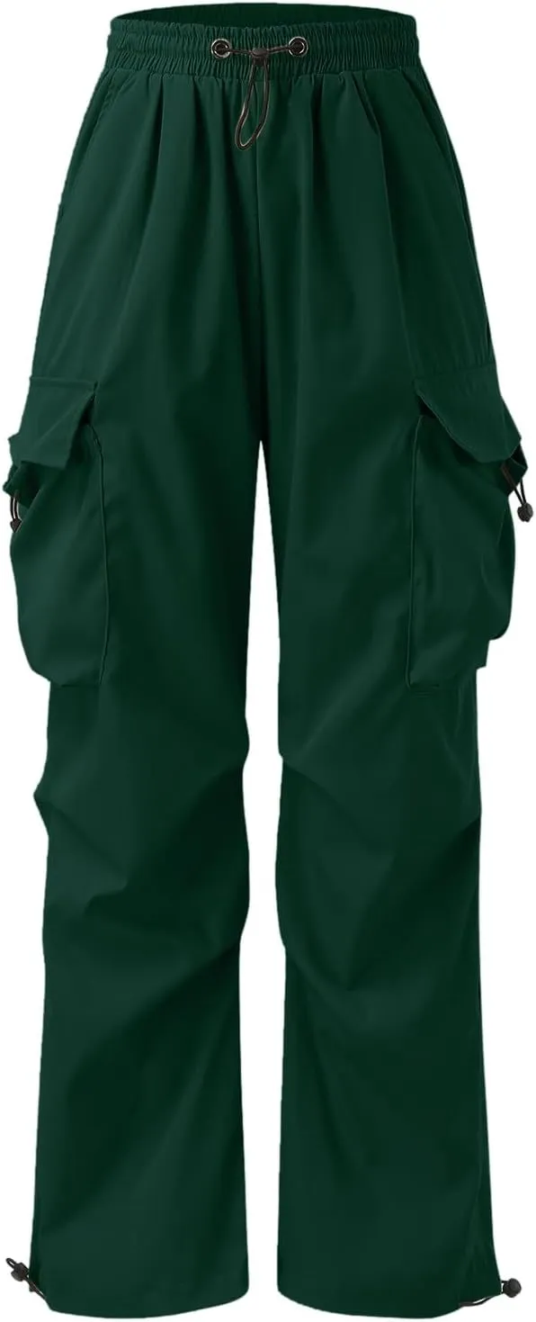 Cargo Pants for Men Casual Lightweight Drawstring Waist Pant Outdoor Pants with Multiple Pockets