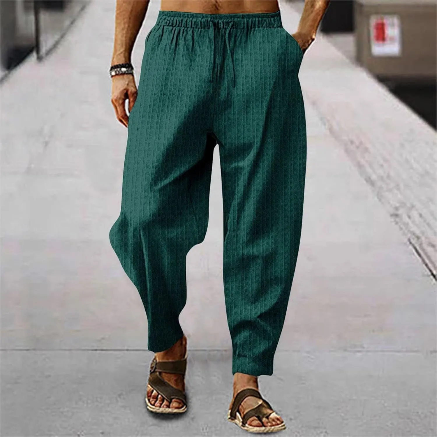 Cargo Pants for Men Relaxed Fit Mens Silk Long Underwear Pants Expandable Waist Golf Pants Athletic Sweatpants Mens