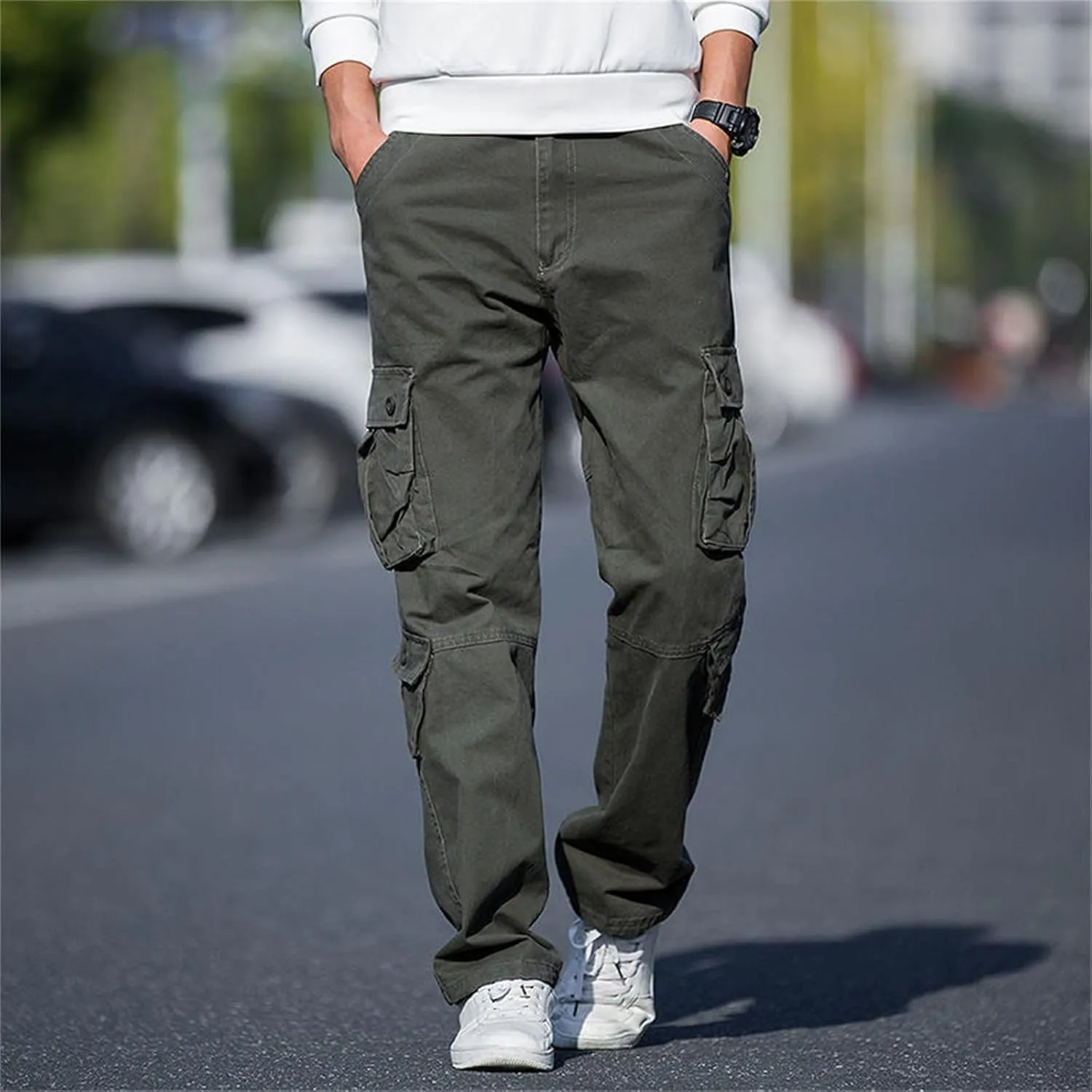 Cargo Work Pants for Men Mens Docker Dress Pants Cargo Pants for Men Pack Straight Pants for Men Destination Cargo