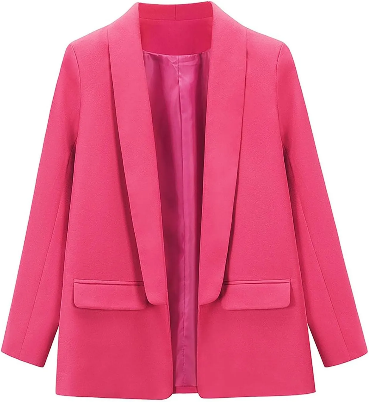 Casual Blazers for Women Dressy Lapel Open Front Long Sleeve Suit Jackets Business Slim Fit Long Office Work Blazer