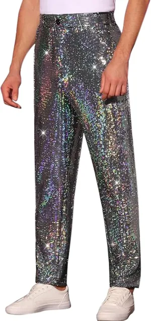 Casual Pants for Men Elastic Waist Drawstring Straight Leg Trousers Fashion Ligthweight Loose Beach Pant with Pocket