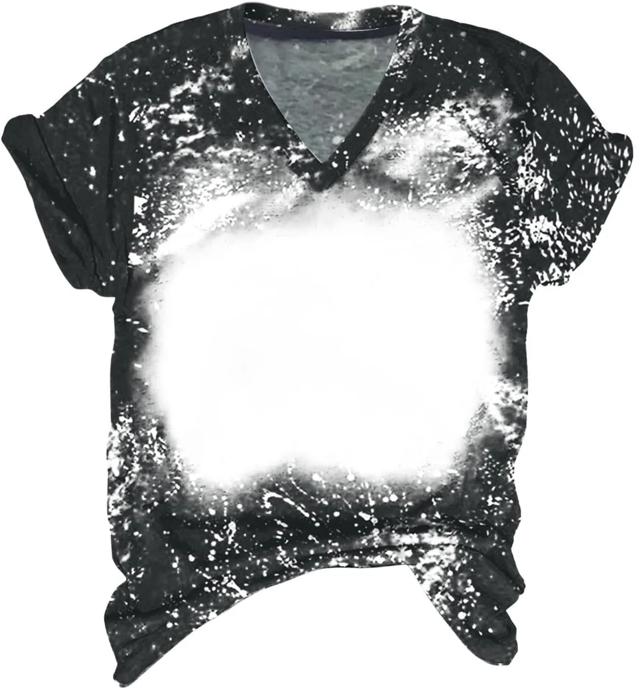 Ceboyel Womens Bleached Sublimation Blank Shirts Short Sleeve Graphic Tees Tops Casual Blouses Funny Summer Outfits Clothes