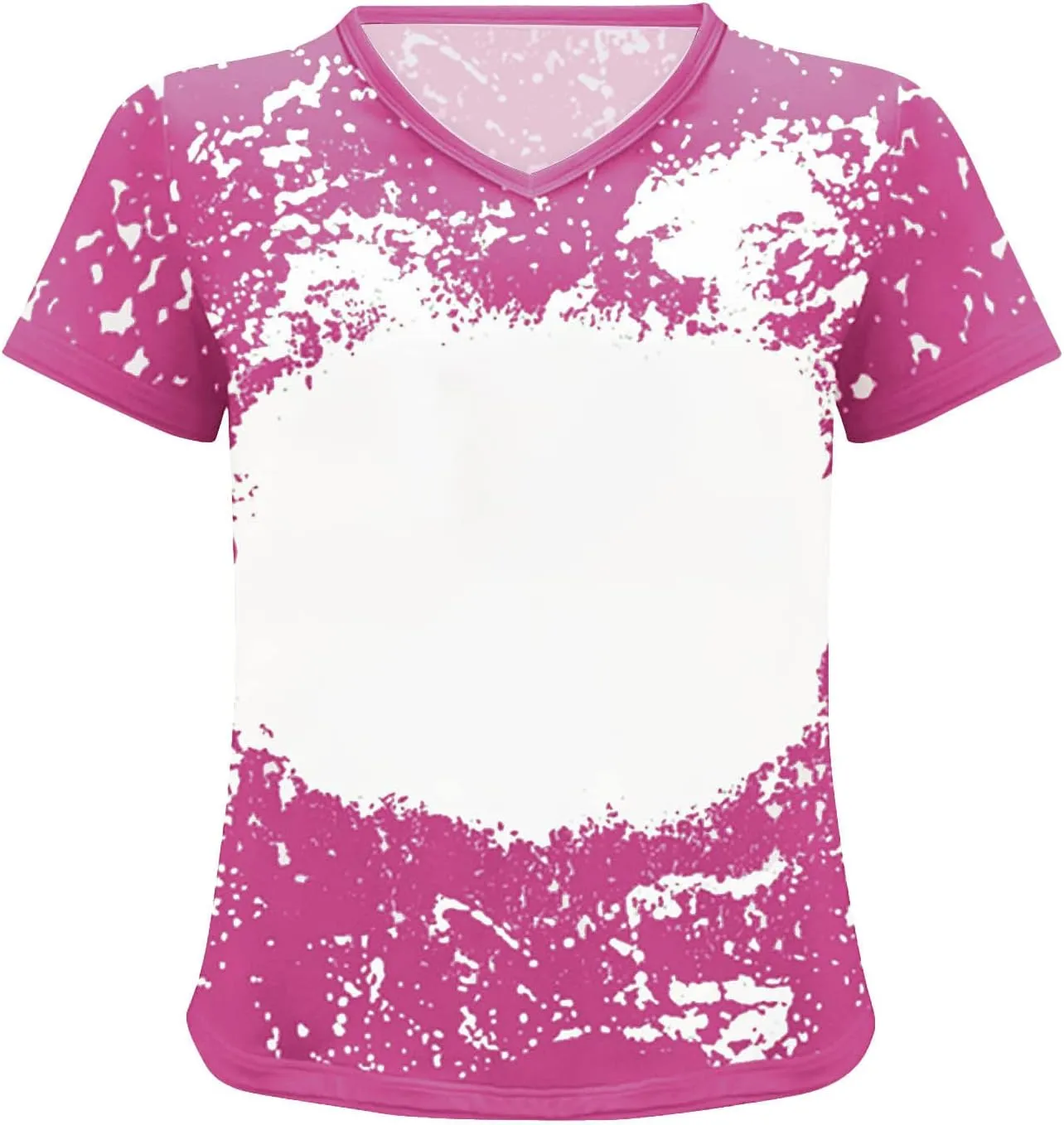 Ceboyel Womens Bleached Sublimation Blank Shirts Short Sleeve Graphic Tees Tops Casual Blouses Funny Summer Outfits Clothes