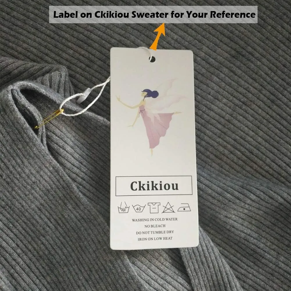 Ckikiou Womens Lightweight Oversized Boat Neck Sweaters Tops Dolman Batwing Sleeve Ribbed Knitted Pullovers