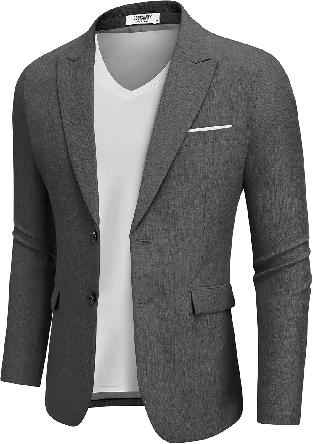COOFANDY Mens Blazer Casual Two Buttons Sport Coat Slim Fit Lightweight Suit Jackets