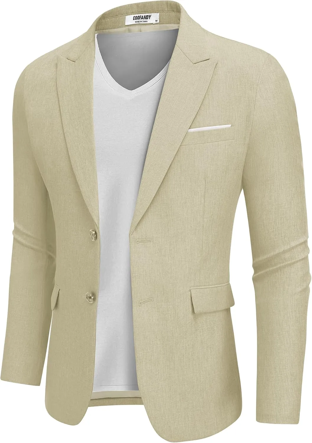 COOFANDY Mens Blazer Casual Two Buttons Sport Coat Slim Fit Lightweight Suit Jackets