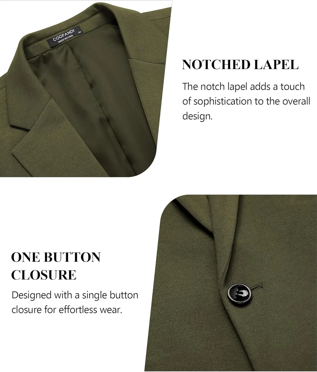 COOFANDY Mens Blazer Jacket One Button Casual Suit Jackets Stretch Knit Sport Coat