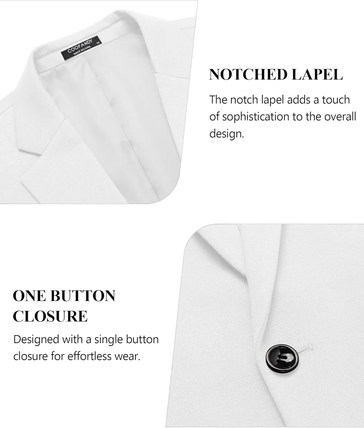 COOFANDY Mens Blazer Jacket One Button Casual Suit Jackets Stretch Knit Sport Coat