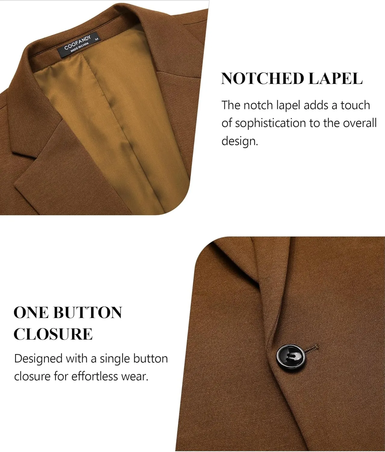 COOFANDY Mens Blazer Jacket One Button Casual Suit Jackets Stretch Knit Sport Coat