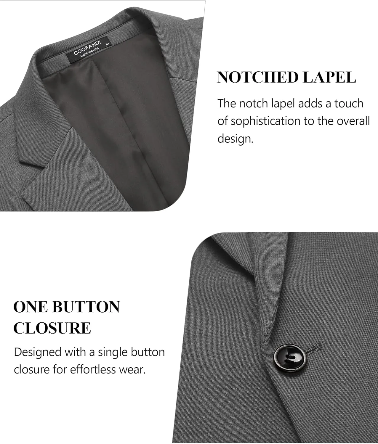 COOFANDY Mens Blazer Jacket One Button Casual Suit Jackets Stretch Knit Sport Coat