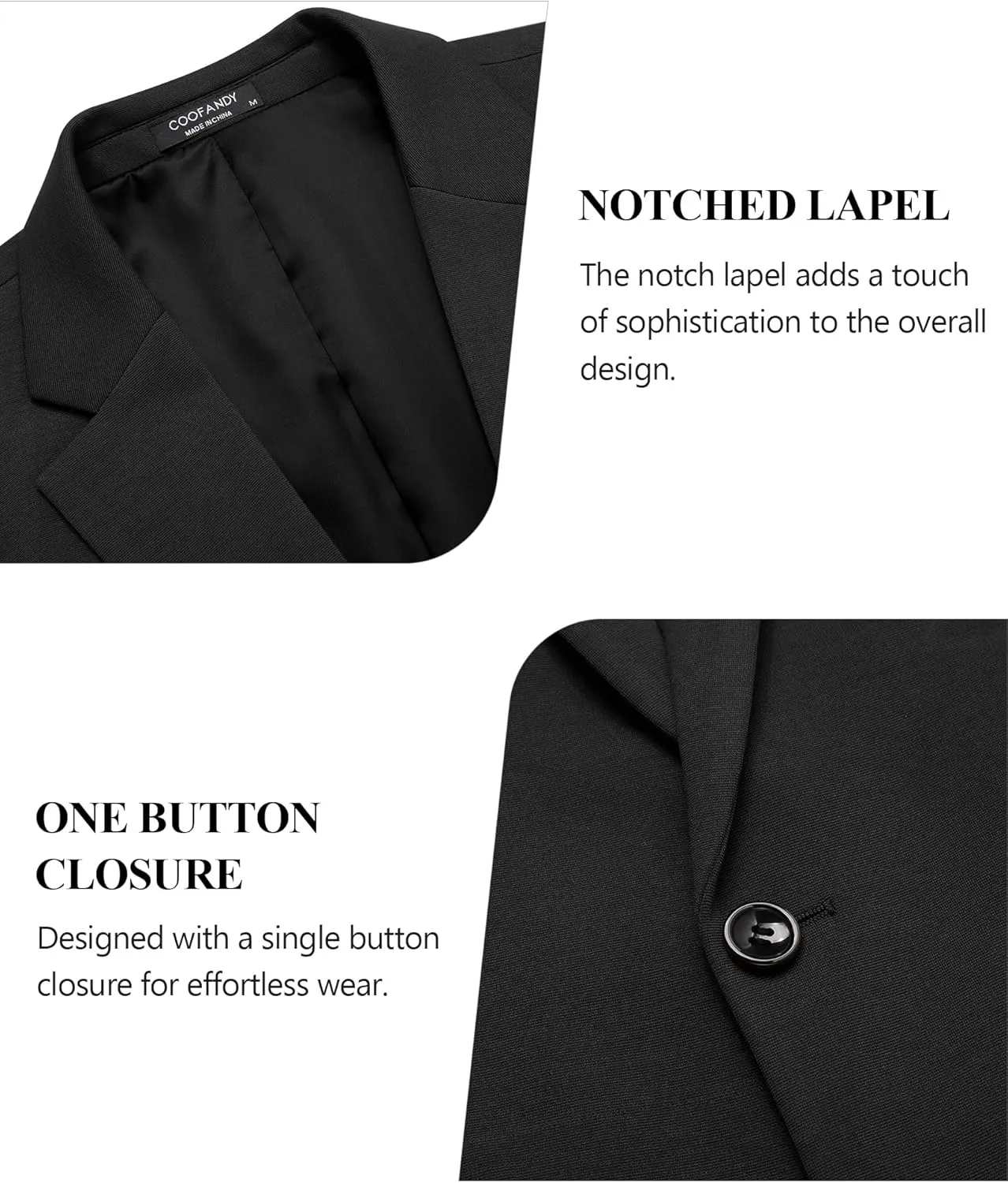 COOFANDY Mens Blazer Jacket One Button Casual Suit Jackets Stretch Knit Sport Coat