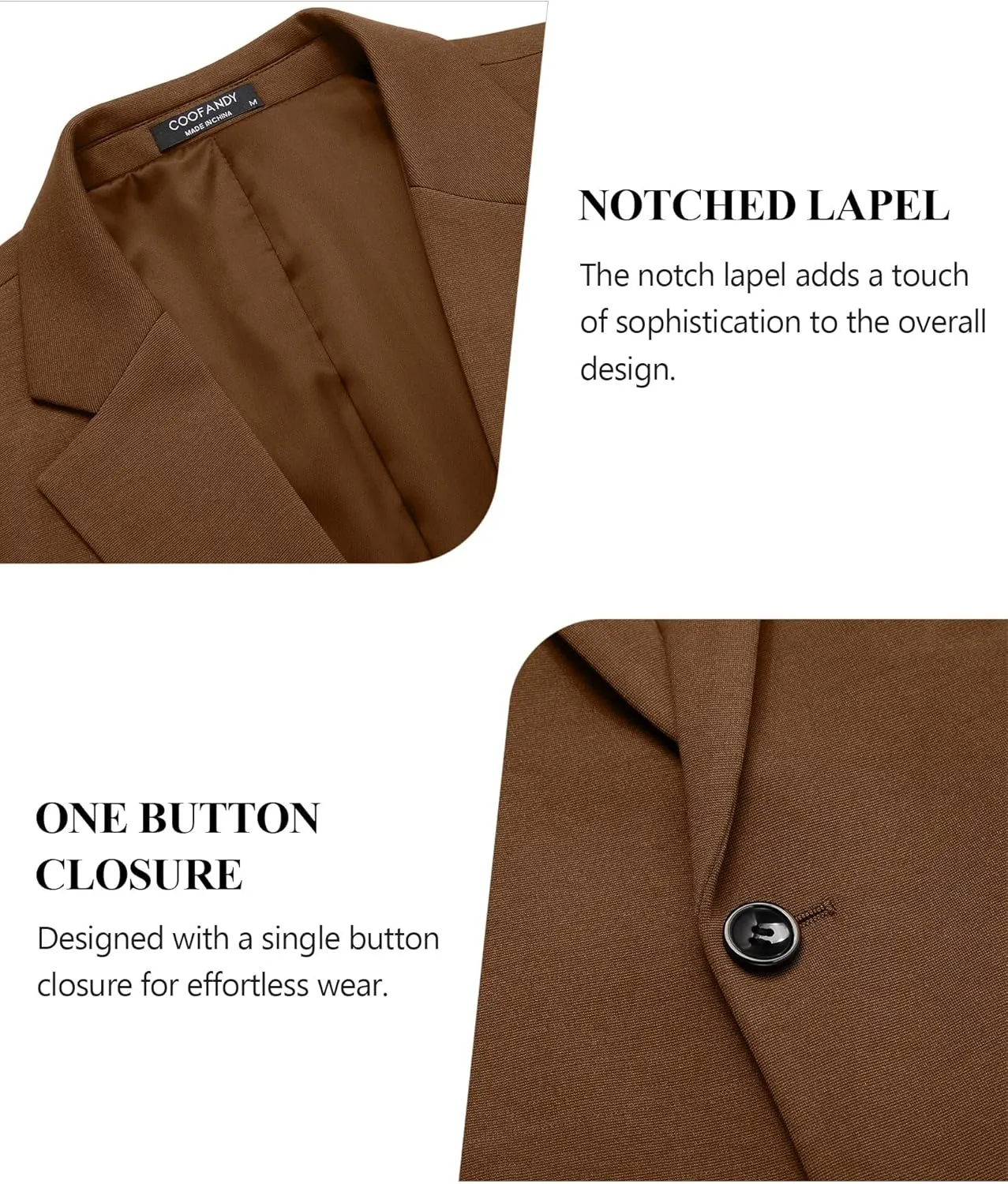 COOFANDY Mens Blazer Jacket One Button Casual Suit Jackets Stretch Knit Sport Coat
