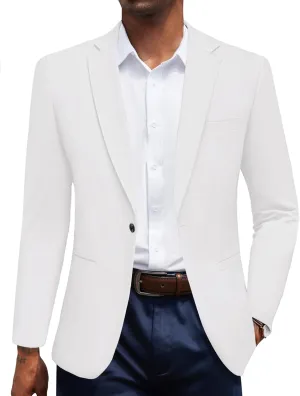 COOFANDY Men's Casual Blazer Jacket One Button Suit Jackets Lightweight Knit Sport Coat