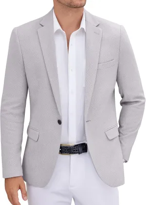 COOFANDY Men's Casual Blazer One Button Sports Coat Tweed Herringbone Suit Jackets