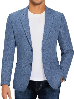 COOFANDY Mens Casual Blazer Sport Coat Lightweight Two Button Business Suit Jackets
