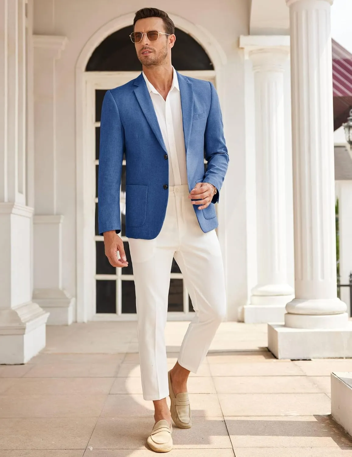 COOFANDY Mens Casual Blazer Sport Coat Lightweight Two Button Business Suit Jackets