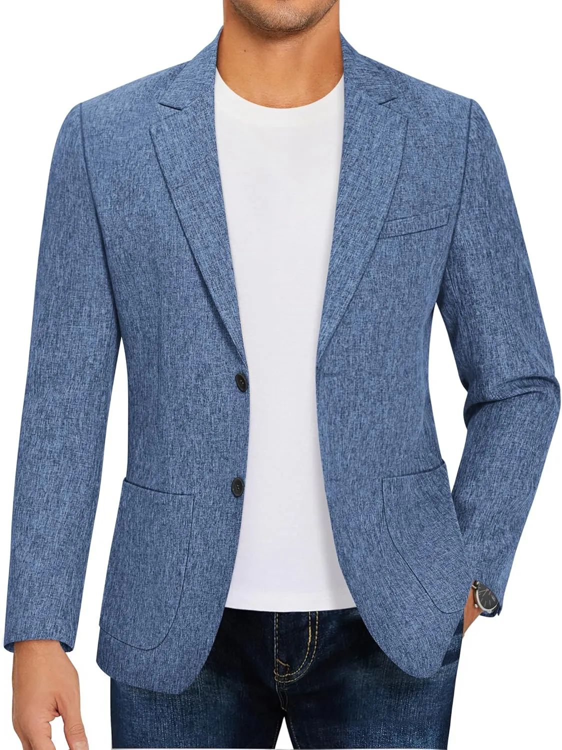 COOFANDY Mens Casual Blazer Sport Coat Lightweight Two Button Business Suit Jackets