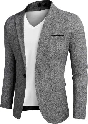 COOFANDY Men's Casual Blazer Suit Jackets Slim Fit One Button Business Sport Coats