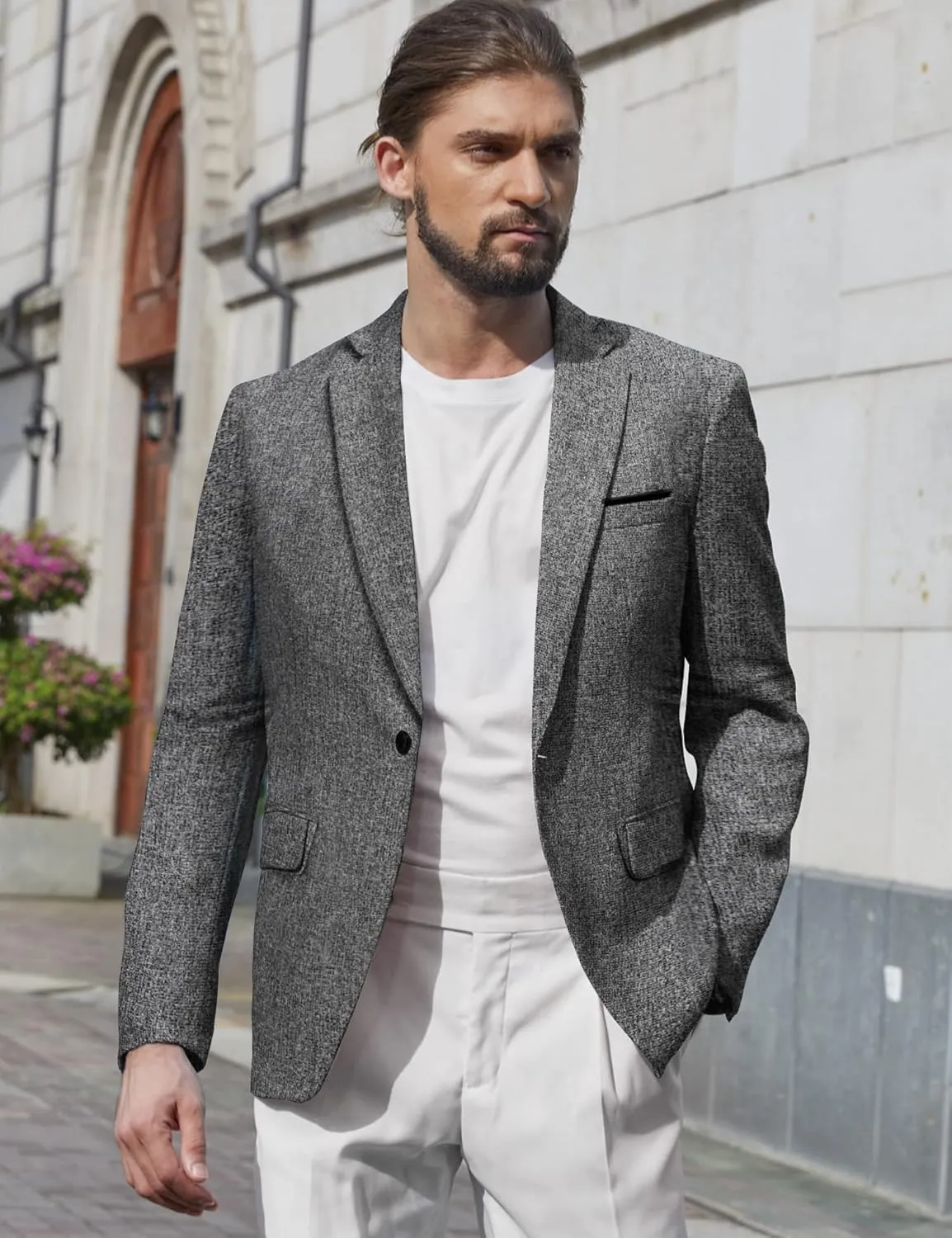 COOFANDY Men's Casual Blazer Suit Jackets Slim Fit One Button Business Sport Coats