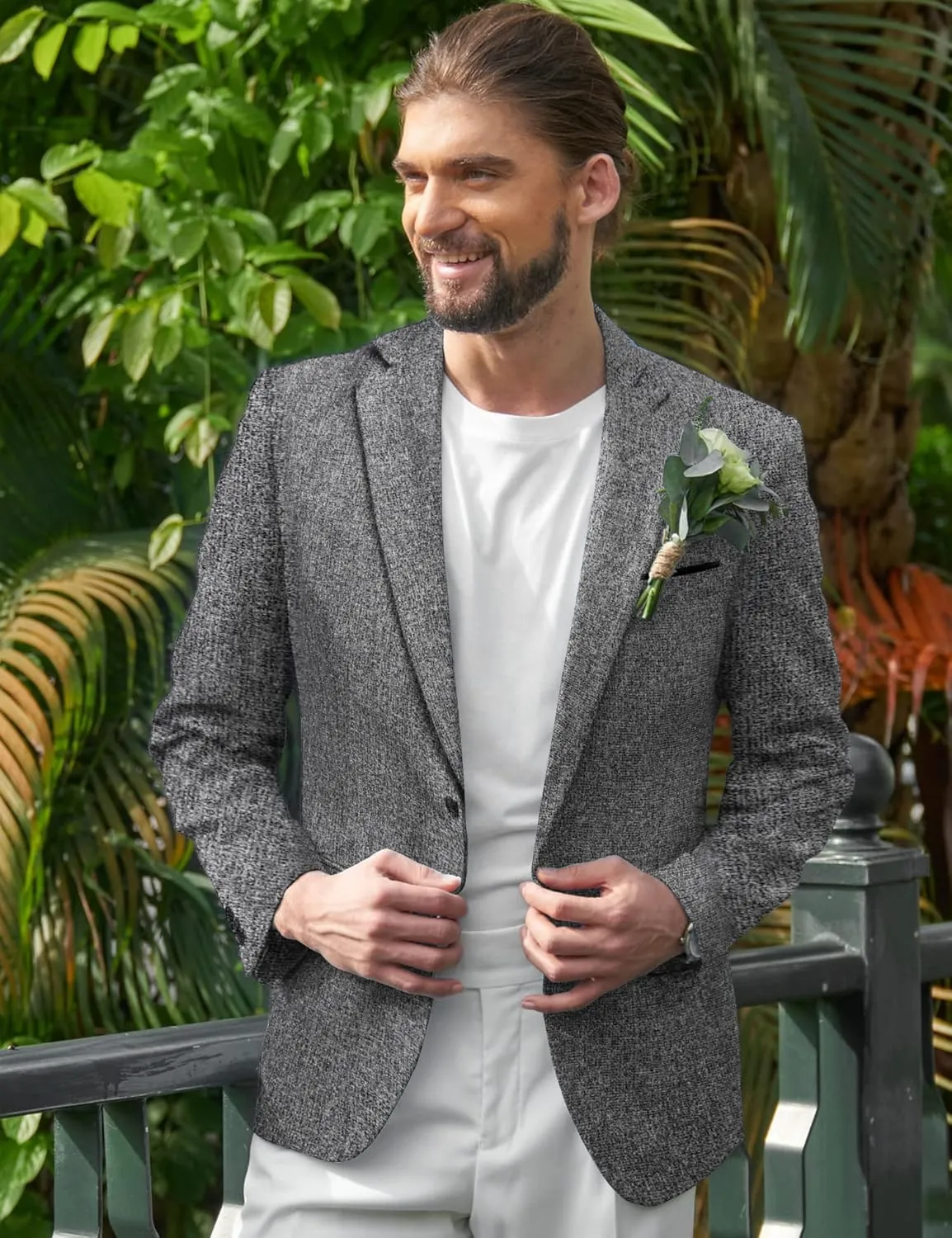 COOFANDY Men's Casual Blazer Suit Jackets Slim Fit One Button Business Sport Coats