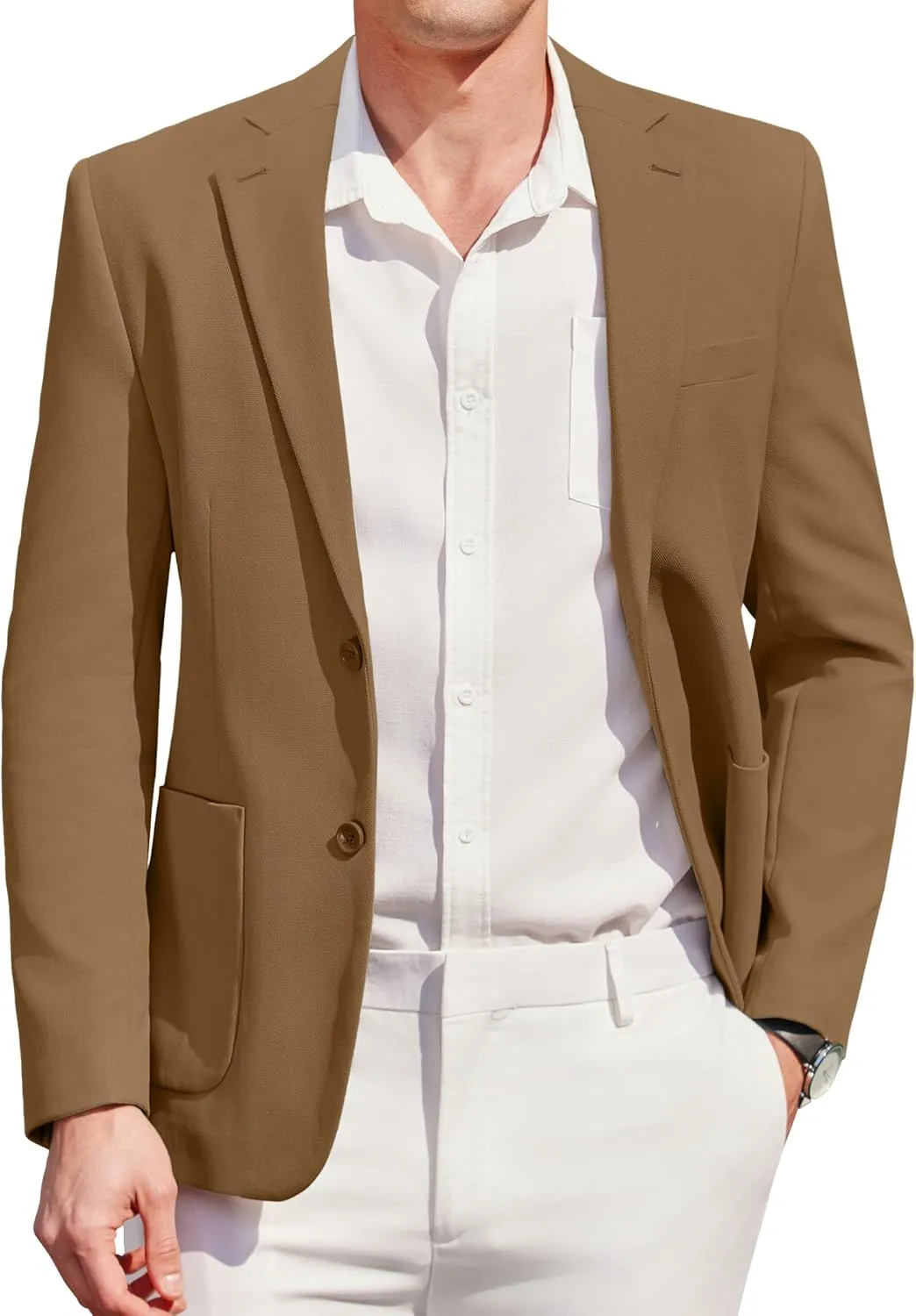 COOFANDY Mens Casual Knit Sport Coat Blazer Two Buttons Lightweight Suit Jackets