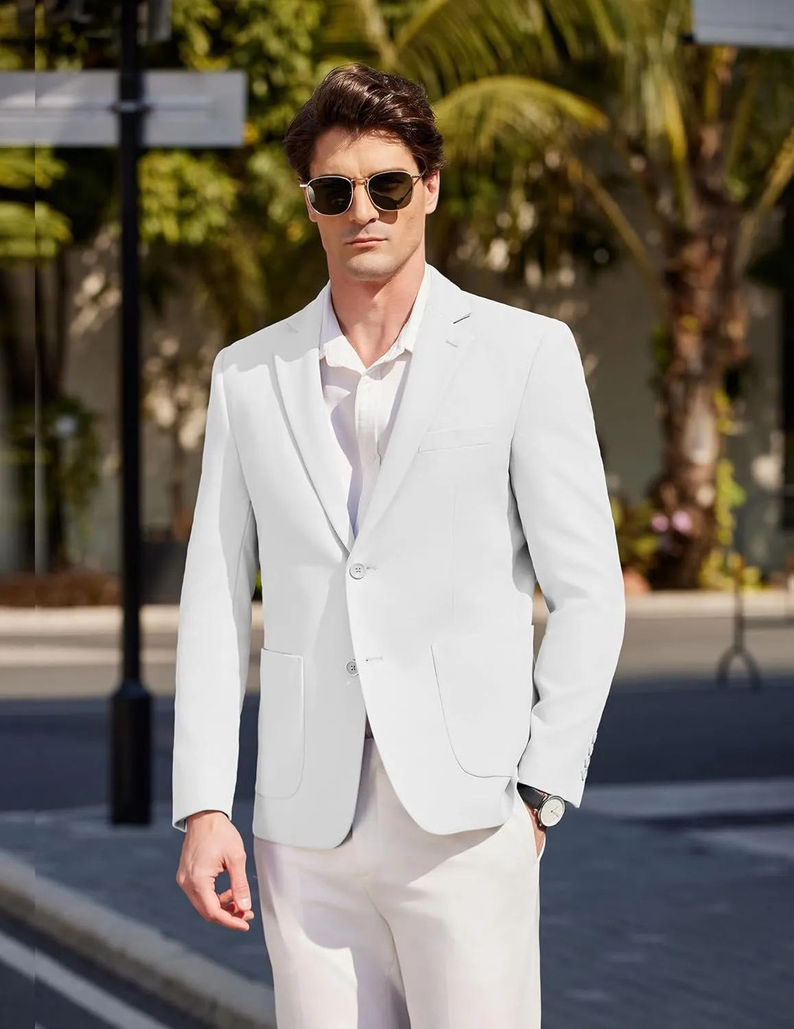 COOFANDY Mens Casual Knit Sport Coat Blazer Two Buttons Lightweight Suit Jackets