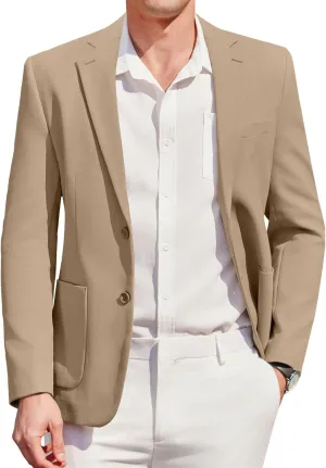 COOFANDY Mens Casual Knit Sport Coat Blazer Two Buttons Lightweight Suit Jackets