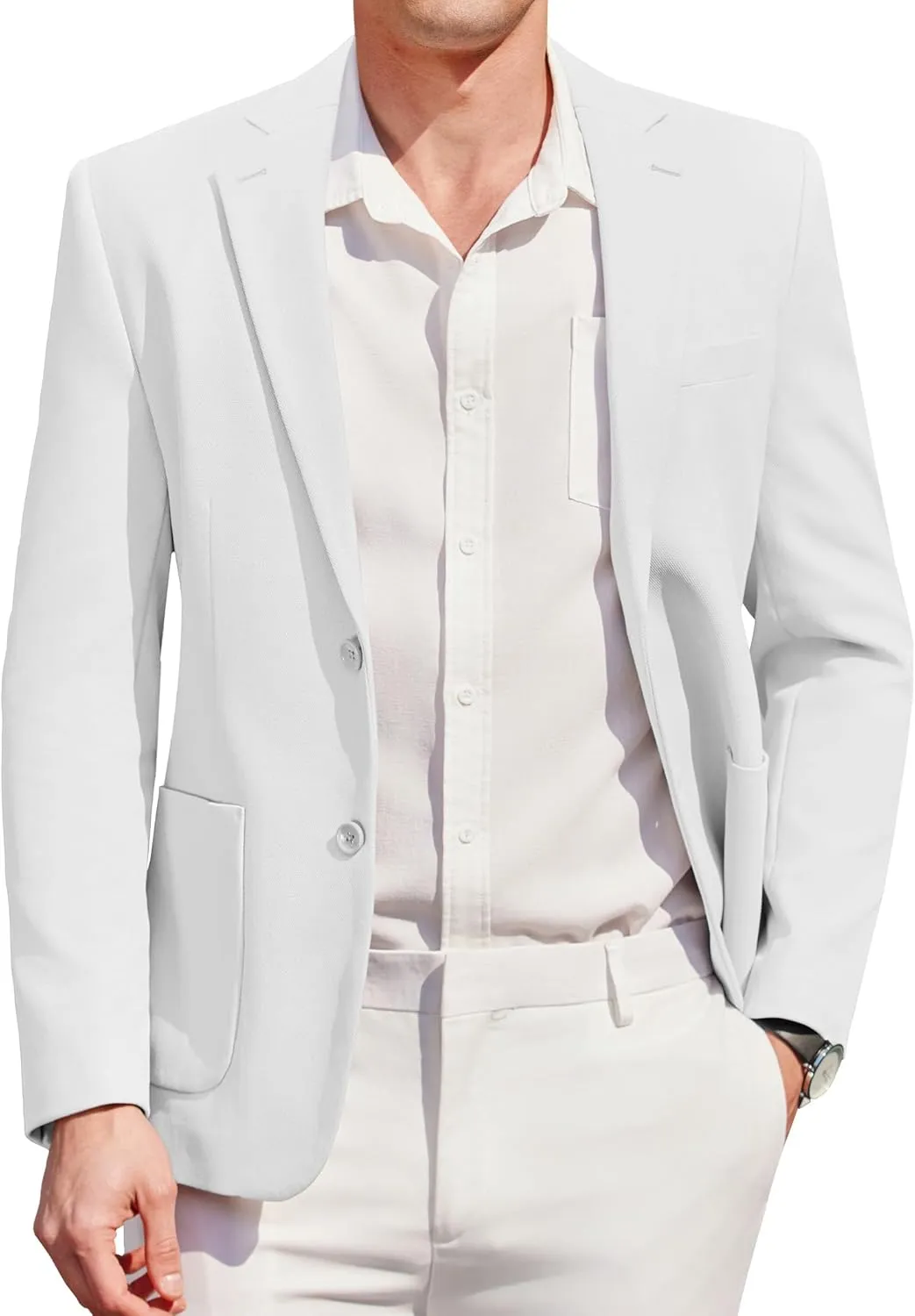 COOFANDY Mens Casual Knit Sport Coat Blazer Two Buttons Lightweight Suit Jackets