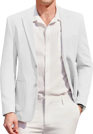 COOFANDY Mens Casual Knit Sport Coat Blazer Two Buttons Lightweight Suit Jackets