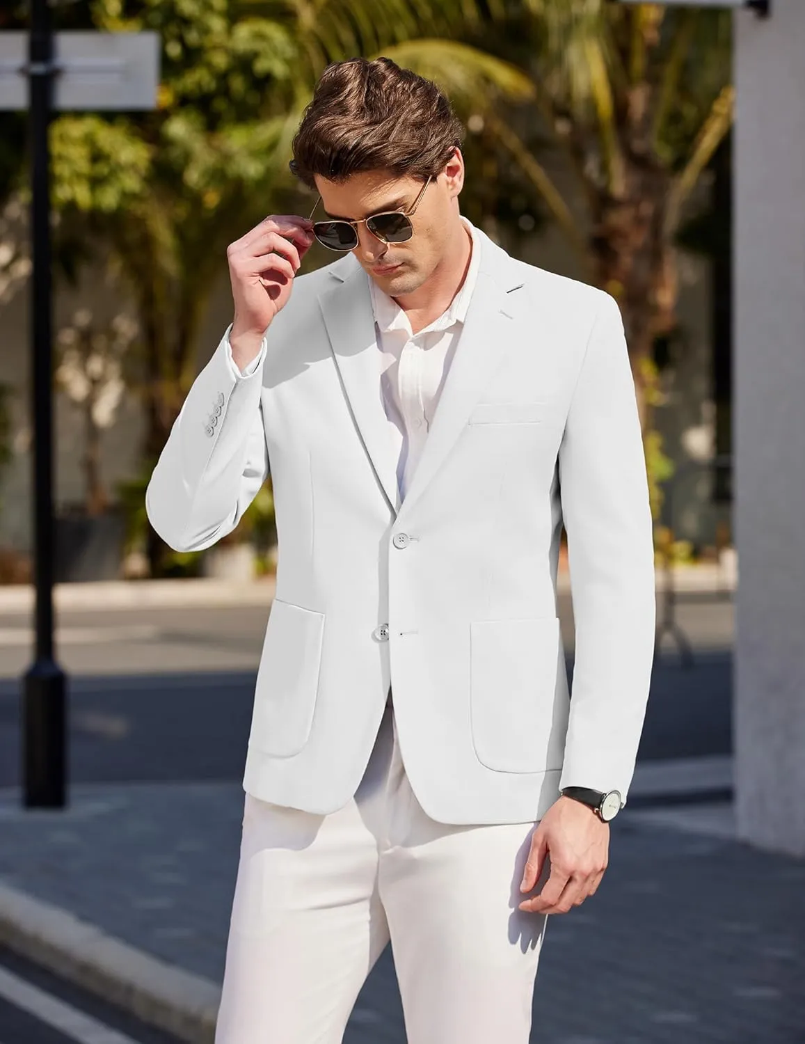 COOFANDY Mens Casual Knit Sport Coat Blazer Two Buttons Lightweight Suit Jackets