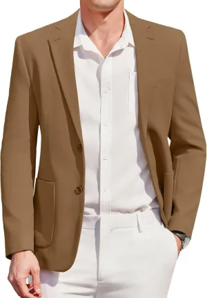 COOFANDY Mens Casual Knit Sport Coat Blazer Two Buttons Lightweight Suit Jackets