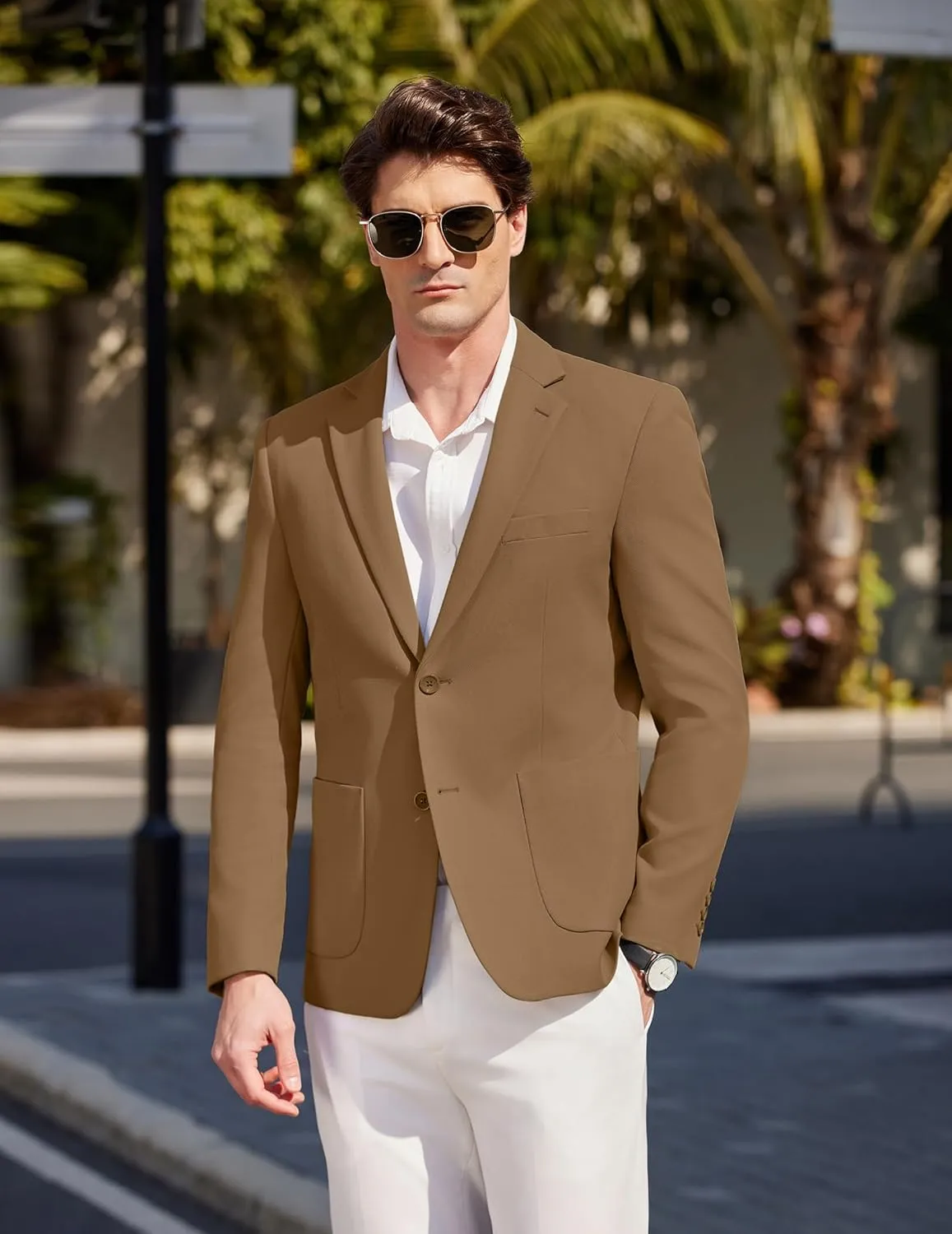 COOFANDY Mens Casual Knit Sport Coat Blazer Two Buttons Lightweight Suit Jackets