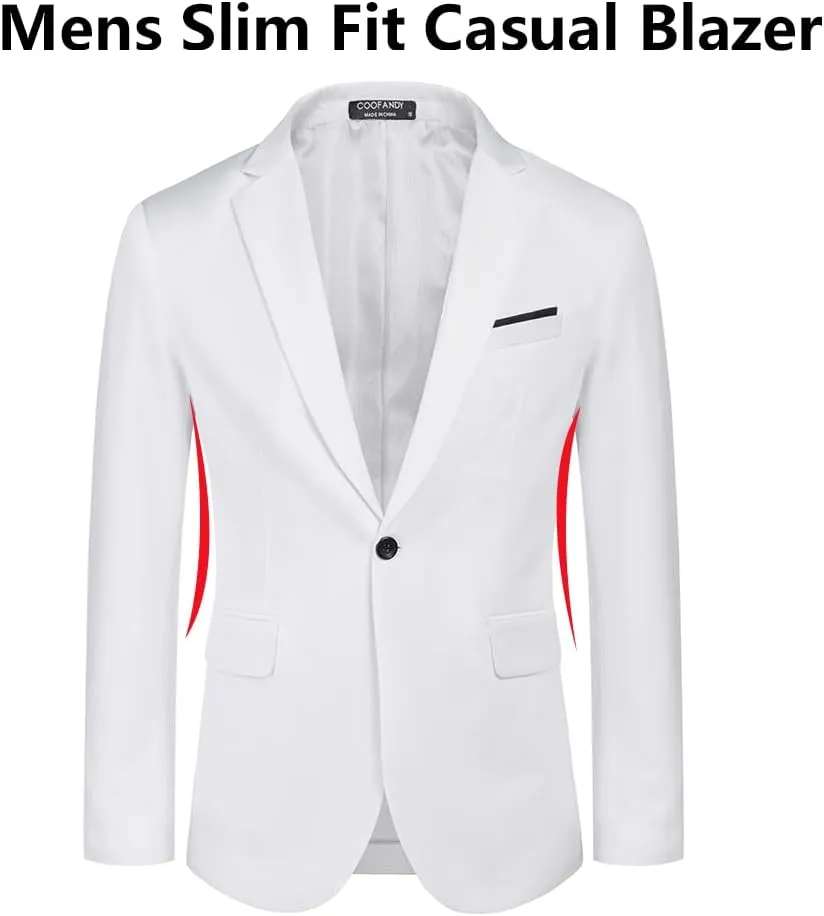 COOFANDY Men's Slim Fit Casual Blazers Lightweight Sport Coats One Button Suit Jackets