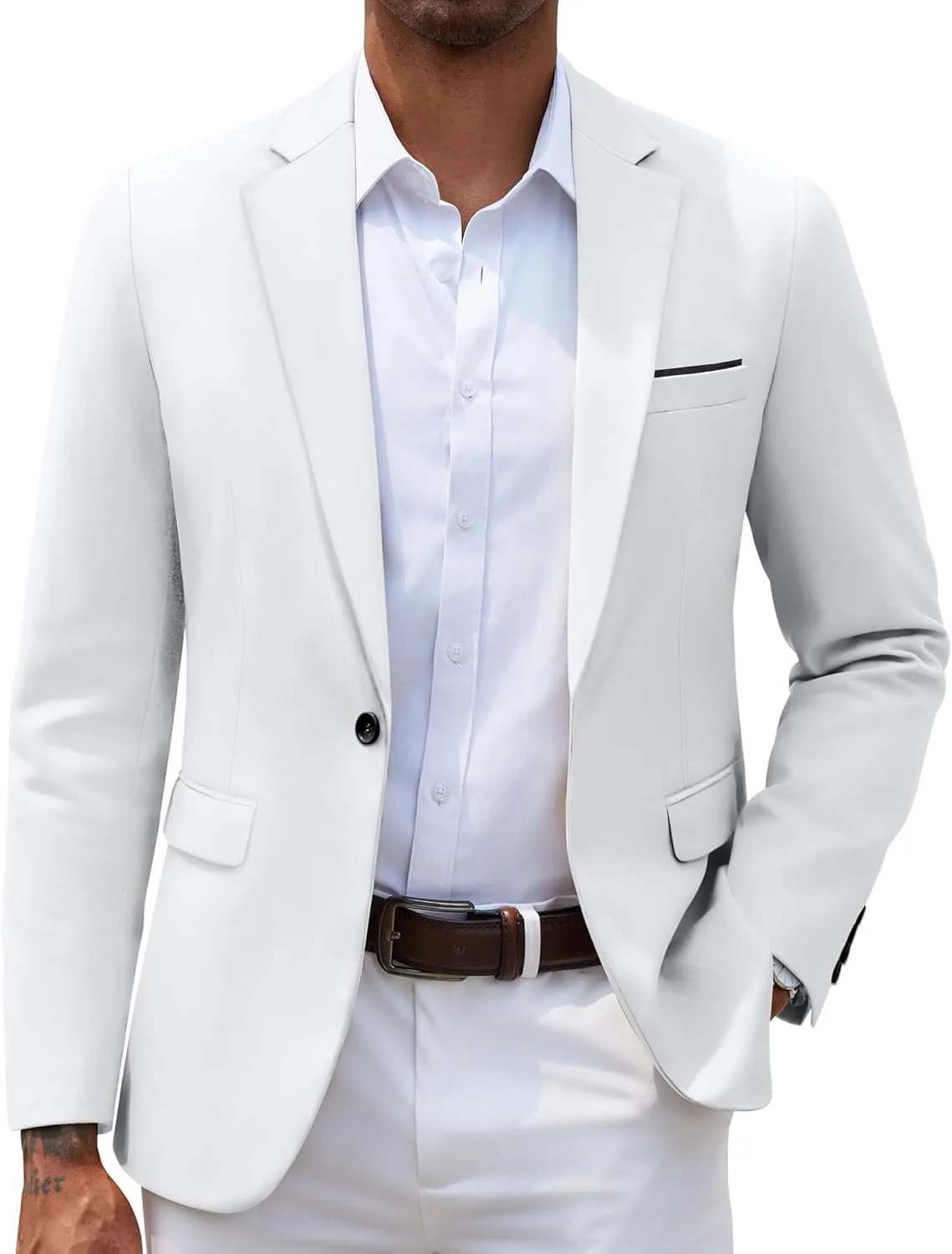 COOFANDY Men's Slim Fit Casual Blazers Lightweight Sport Coats One Button Suit Jackets