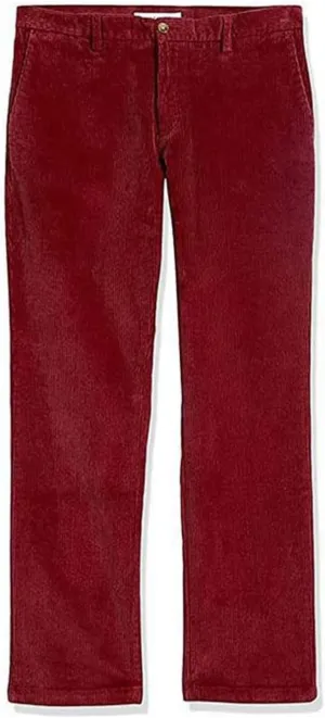 Corduroy Pants Men Solid Business Dress Pants Casual Straight Legs Elastic Waist Suit Trousers Fashion Spring Pants