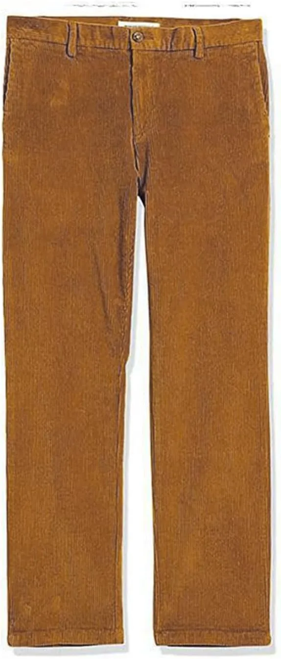 Corduroy Pants Men Solid Business Dress Pants Casual Straight Legs Elastic Waist Suit Trousers Fashion Spring Pants