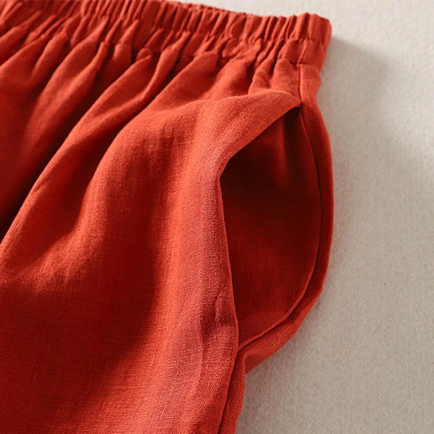Cotton Leggings for Women Pants Fashion Drawstring Elastic Trousers Comfy Straight Leg Long Pants with Pockets Loose