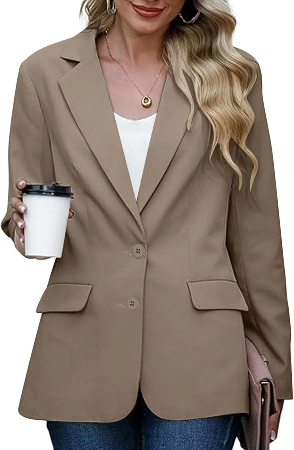 Dressy Lightweight Blazer Jackets for Women Casual Open Front Long Sleeve Suit Tops Fall Casual Work Office Blazer